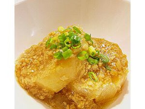 大豆ミートのあんかけ有機大根